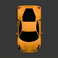 Orange Modern Sports Car With Sleek Body Black Windows And Silver Rims