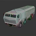 White Heavy Duty Military Vehicle With Multi Wheel Armored Body And Roof Platform