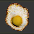 Fried Egg Fried Egg Game Item 3d model