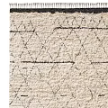 Textured Square Rug With Geometric Line Patterns In Neutral Tones 3d model