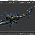 Helicopter Mi28NE Helicopter Attack Helicopter Gunship Low Face Number Low Model Simple Model Game Sub-era Film and Television Level Super Realism 3d model