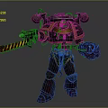 Battle Ready Armored Warrior With Chainsaw Gun Claw Hand And Mechanical Parts
