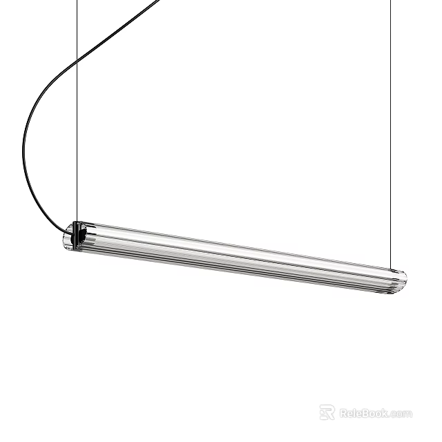 Elegant Contemporary Linear Transparent Hanging Pendant Light For Modern Home Interior 3d model 