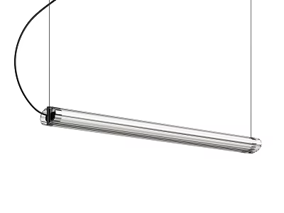 Elegant Contemporary Linear Transparent Hanging Pendant Light For Modern Home Interior 3d model
