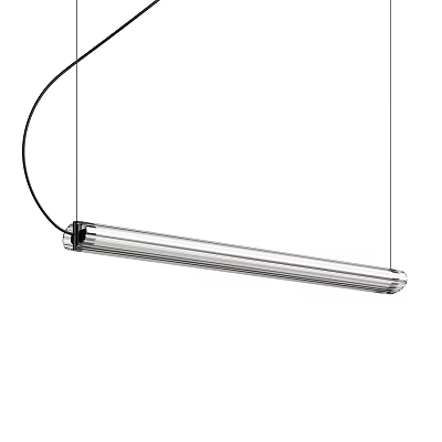 Elegant Contemporary Linear Transparent Hanging Pendant Light For Modern Home Interior 3d model