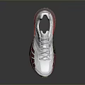 White Sporty Sneakers With Mesh Upper Red Green Sole And ASH Lettering