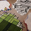 Modern carpet combination 3d model