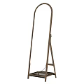 Minimalist Full Length Mirror With Wooden Frame And Tripod Stand For Home Interior