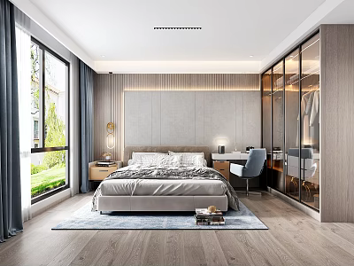 Modern Bedroom Room 3d model