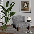 Modern Single Sofa Modern Single Sofa 3d model