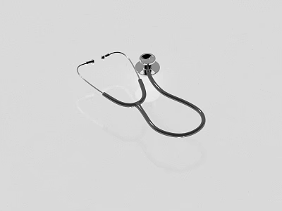 Professional Medical Stethoscope Device With Durable Metal Chest Piece Flexible Tubing And Clinical Examination Use 3d model