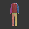 Gray Long Sleeve Crewneck Sweater with Beige Straight Leg Trousers Casual Outfit