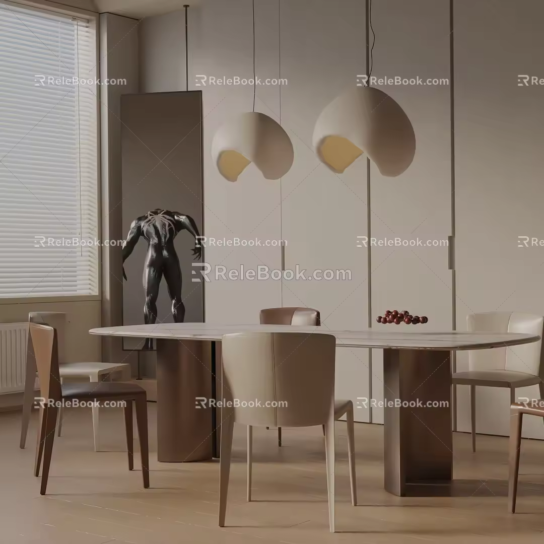 Modern table combination 3d model