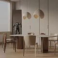 Modern table combination 3d model