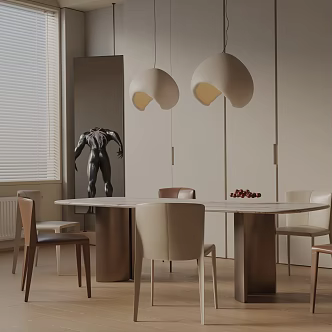 Modern table combination 3d model