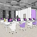 Modern Leisure Area Design With Green Plant Walls Hanging Lights And Round Seats