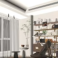 Stylish Storage Shelf Unit With Books Decorative Items Plants And Vases In Modern Interior