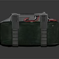 Gray And Green Mechanical Device Components With Buttons Cables And Panels