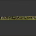 Rustic Wood and Stone Decorative Slab with Natural Green Mossy Surface