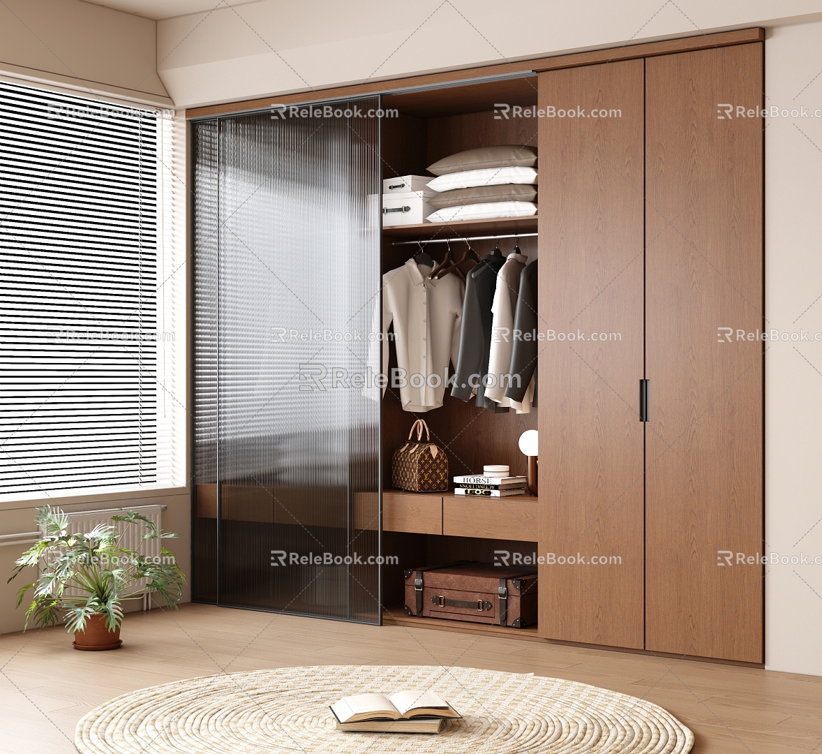 Middle style wardrobe 3d model