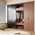 Middle style wardrobe 3d model