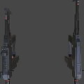 Sci-fi submachine gun 3d model