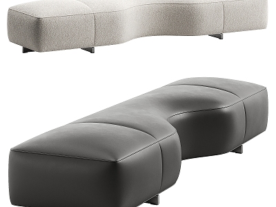 Minotti sofa stool fabric stool bench leisure stool bed 3d model