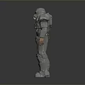 Mech Warrior Mech Soldier Machine Battlearm Mechanical Battlearm Machine Fighter Robot 3d model