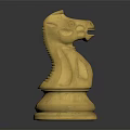 Decorative Wooden Chess Knight Piece for Board Game Entertainment Tabletop