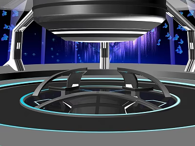 Modern stage dance 3d model