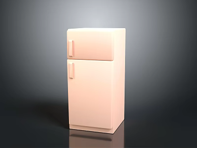 Modern Pink Double Door Refrigerator Electronic Appliance For Home Kitchen 3d model