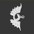 Intricate Silver Dragon Design Fashion Accessory For Clothing Decoration Ornament