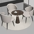 Modern leisure table and chair combination negotiation table and chair combination 3d model