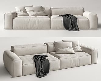 Modern double sofa 3d model