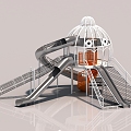 Octopus Outdoor Amusement Equipment 3d model