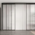 Modern sliding door combination 3d model