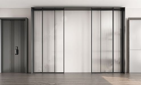 Modern sliding door combination 3d model