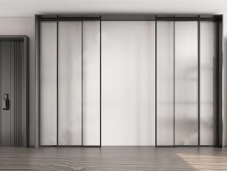 Modern sliding door combination 3d model