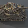 Military Camouflage Armored Tank Featuring Detailed Tracks Turret And Mesh Armor