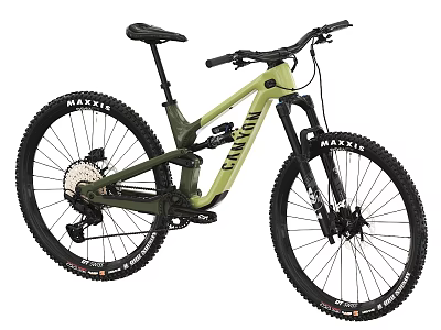 CANYON Green Full Suspension Mountain Bike With MAXXIS Tires And Suspension Fork 3d model