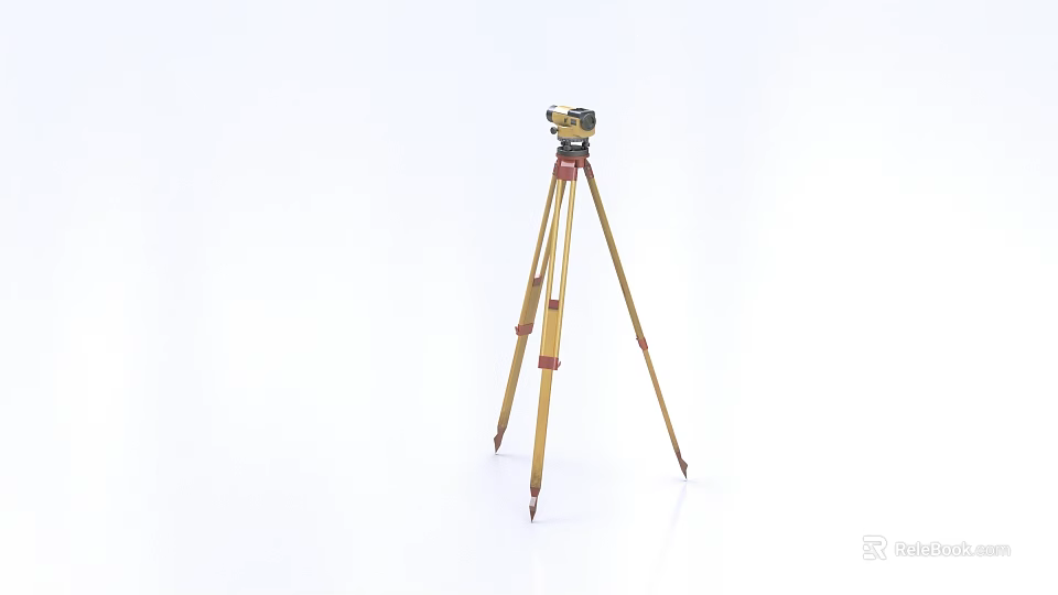 Industrial Surveying Instrument Mounted On Tripod Stand For Engineering Measurement 3d model 
