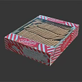 Delicia Wafer Cookies In Pink And White Striped Box With Layered Biscuits