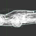 Futuristic Sports Car With Sleek Body Blue Lighting And Large Alloy Wheels