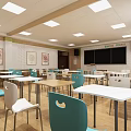 Modern Classroom Recording and Broadcasting Room Multimedia Classroom 3d model