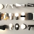 Modern Contemporary Wall Lights with Sleek Geometric Shapes Black White Metal Finishes and Illuminated Design
