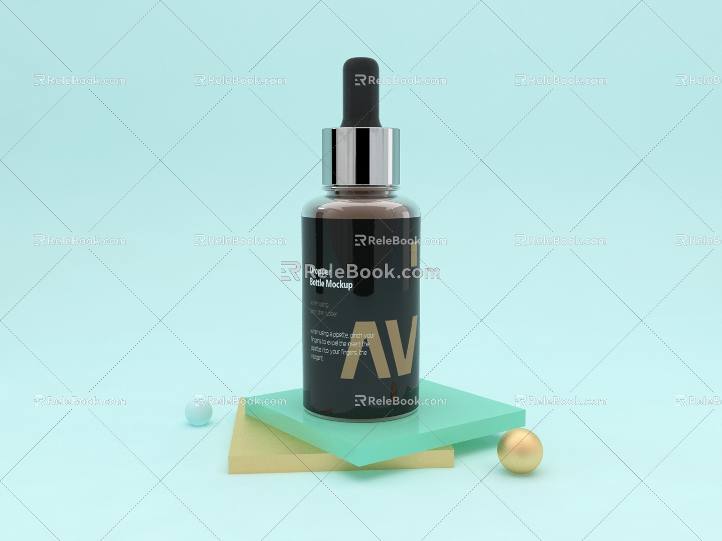 Modern Dropper Bottle Cosmetic Bottle Essence Oil Bottle 3d model