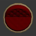 Modern Leisure Chair With Red Velvet Cushion And Golden Frame