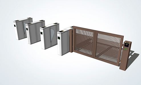 Modern gates Residential pedestrian gates 3d model