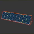 Solar Powered Laptop Charger Panel With Blue Surface Yellow Frame And Metal Stand