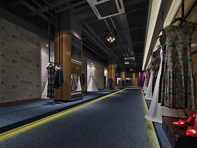 Industrial LOFT Bridal Shop 3d model